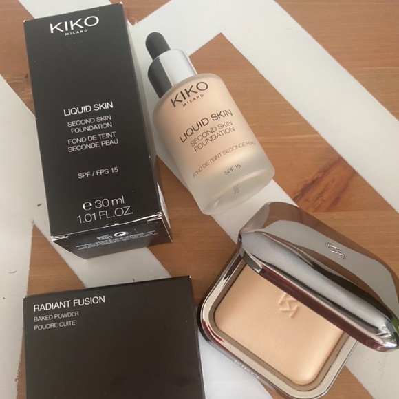Kiko foundation and radiance pressed powder